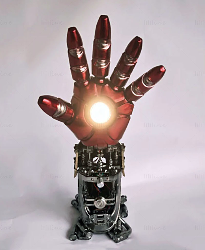 Iron Man Arm Lamp 3D Model Ready to Print STL