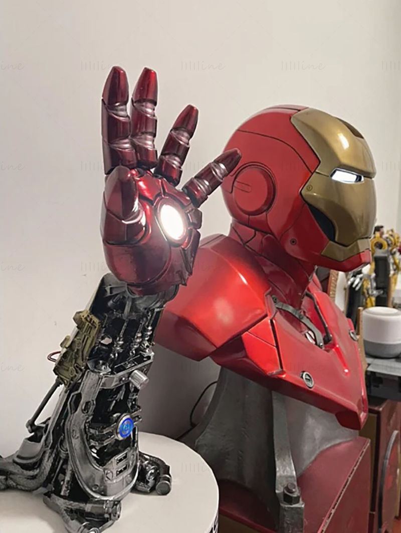 Iron Man armlamp 3D-model klaar om STL af te drukken