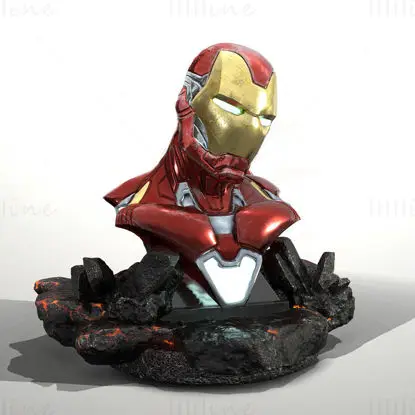 Iron Man Busto Stampa 3D Modello STL