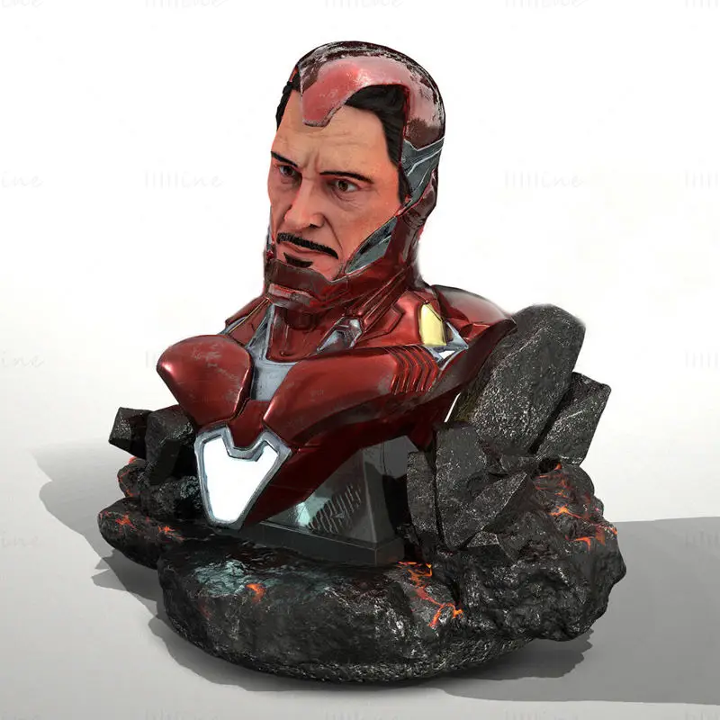 Iron Man Bust 3D nyomtatási modell STL