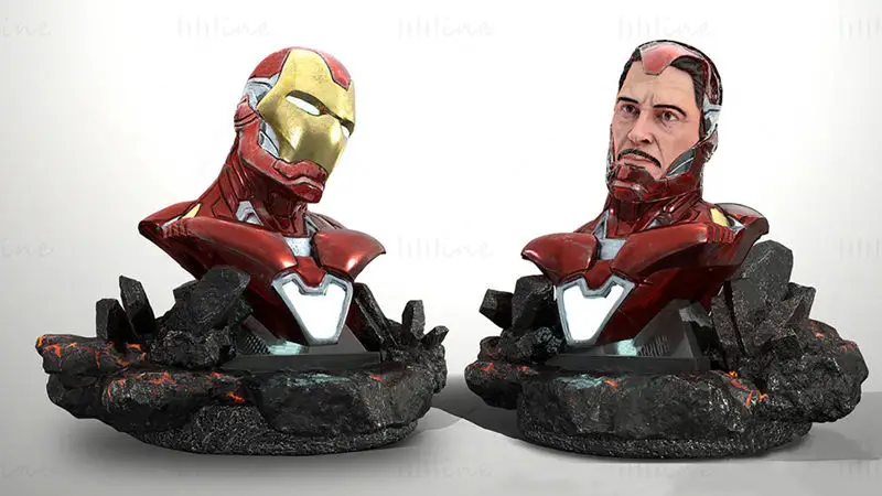 Iron Man Bust 3D Printing Model STL