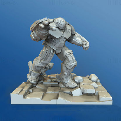 Iron Man Mark 44 Hulkbuster 3D-model klaar om STL af te drukken