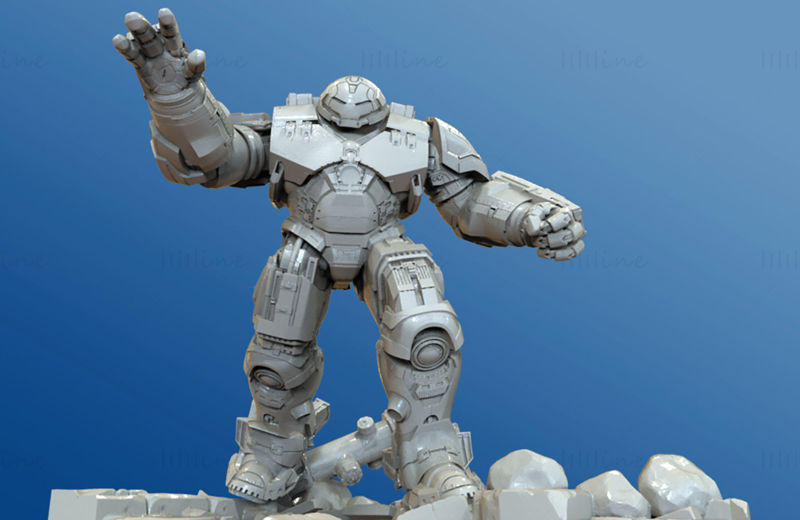 3D model Iron Man Mark 44 Hulkbuster připravený k tisku STL