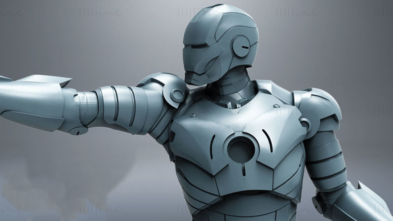 Model 3D Iron Man Marvel gata de imprimat STL