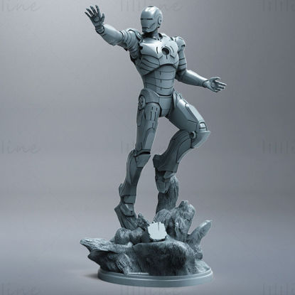 Iron Man Marvel 3D-modell Klar til å skrive ut STL