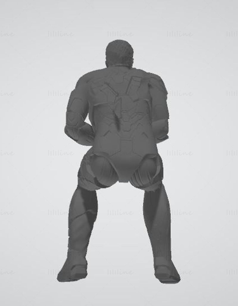 Iron Man Marvel 3D-model klaar om STL OJB FBX af te drukken