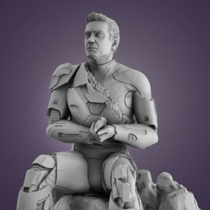Iron Man Marvel 3D-s modell STL OJB FBX nyomtatásra készen