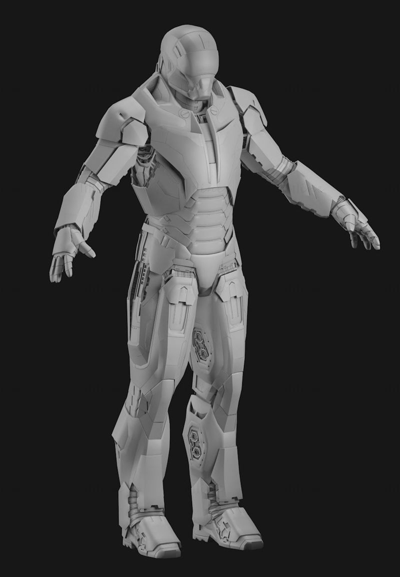 Modello 3d di Iron man MK 40