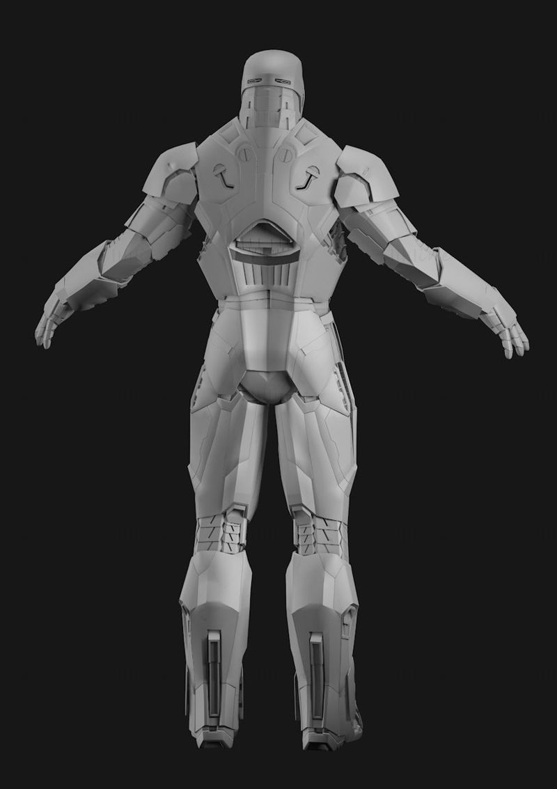 Modello 3d di Iron man MK 40