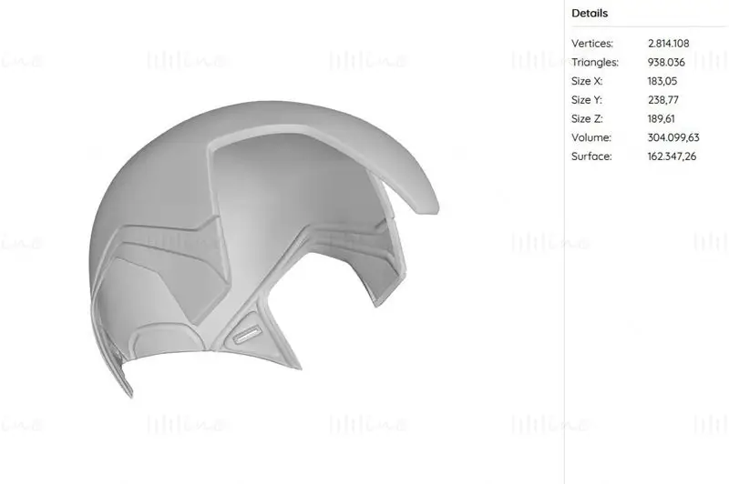 Čelada Iron Man MK85 3D Pritn Model STL