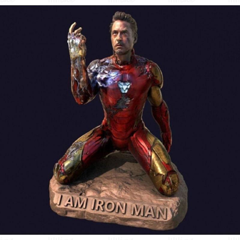 Iron Man Snap 3D-s modell nyomtatásra készen STL OJB FBX