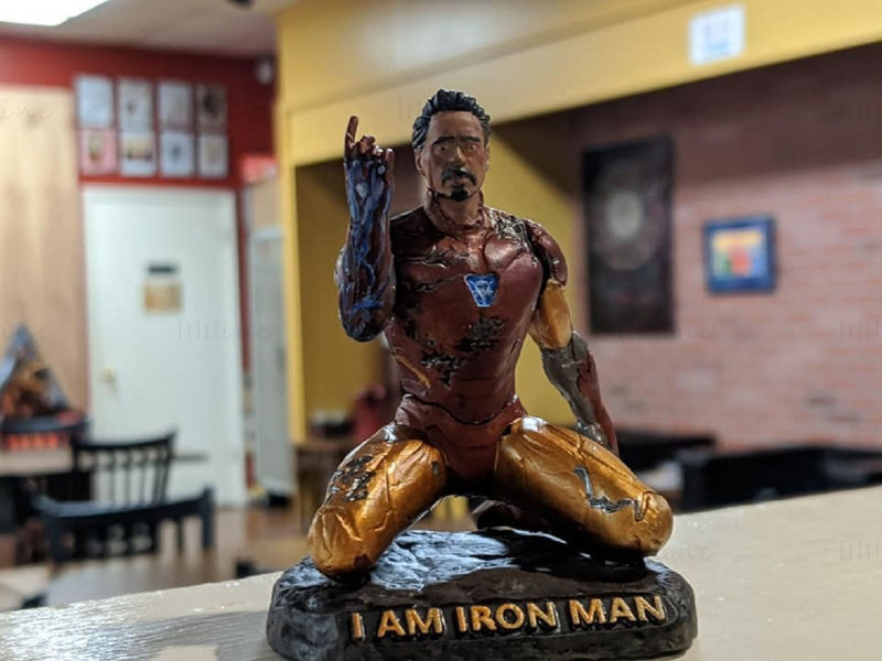 Iron Man Snap 3D-s modell nyomtatásra készen STL OJB FBX