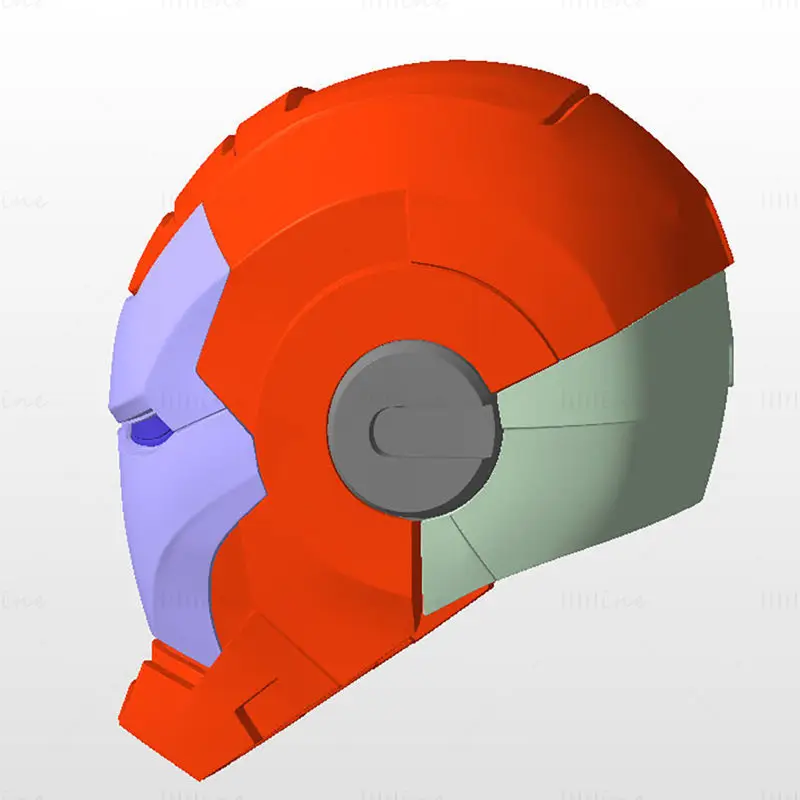 Iron Man Savaş Makinesi Mark I Kask 3D Baskı Modeli STL