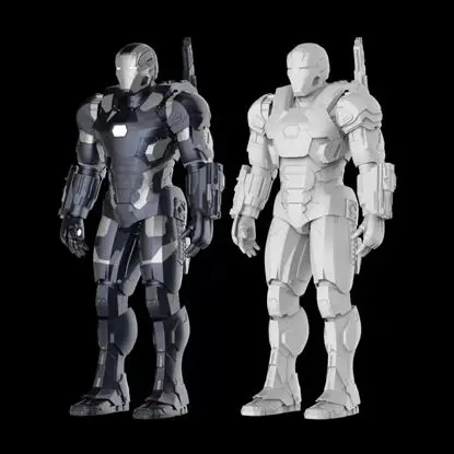 Iron Man Savaş Makinesi Mark III İç Savaştan Tam Zırh 3D Baskı Modeli STL