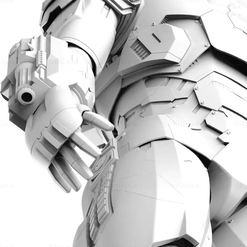 Armadura completa do Homem de Ferro War Machine Mark III da Guerra Civil Modelo de impressão 3D STL