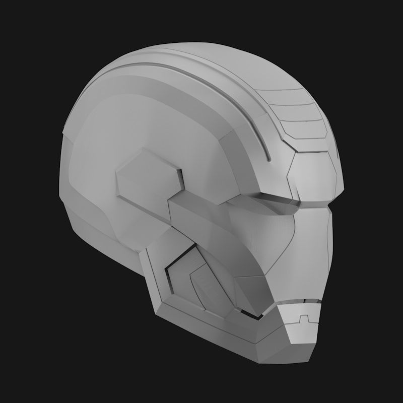 Iron patriot helmet 3d printing model STL