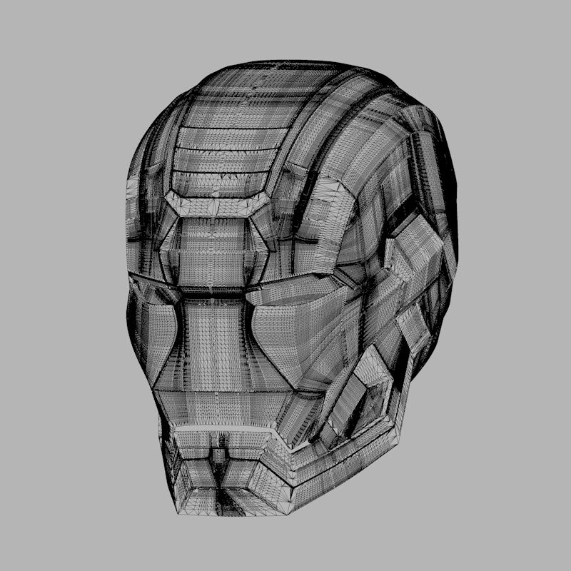 Iron patriot helmet 3d printing model STL