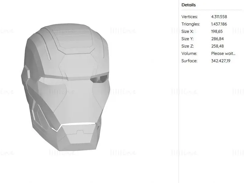 Iron Patriot War Machine Mk1 Casco Modelo de impresión 3D STL