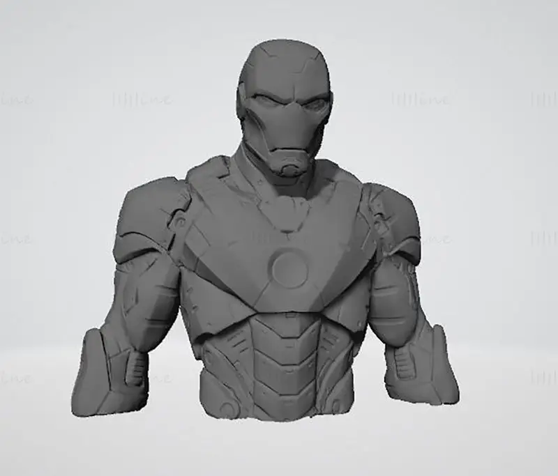 Ironman Bust 3D Printing Model STL