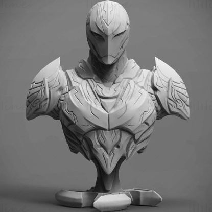 Ironman Bust Dark Armor 3D-s modell nyomtatásra kész OBJ FBX STL