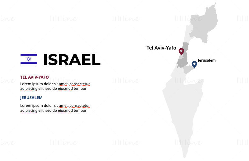 Israel Infographics Map editable PPT & Keynote