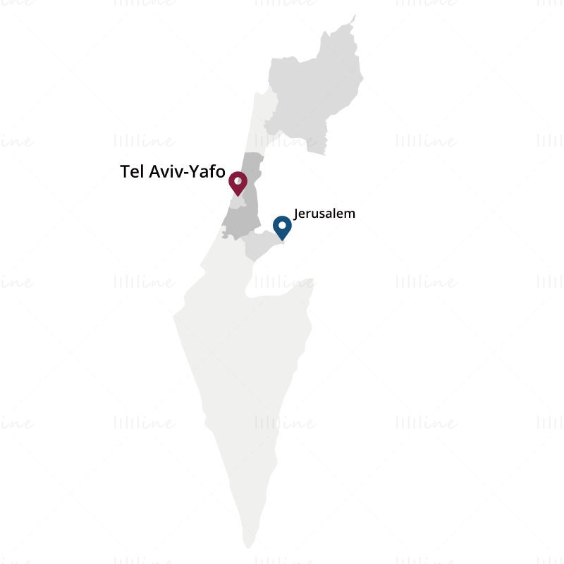 İsrail harita vektörü