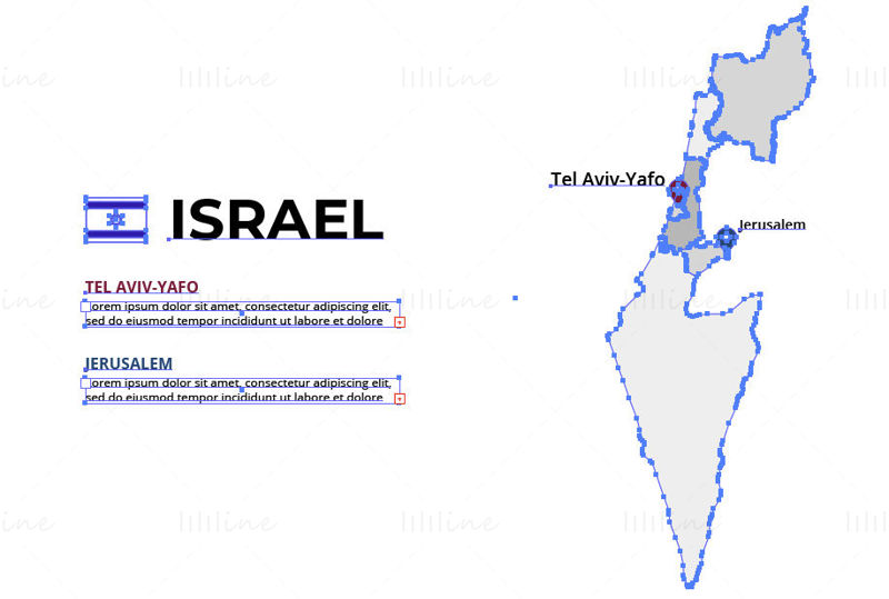 İsrail harita vektörü