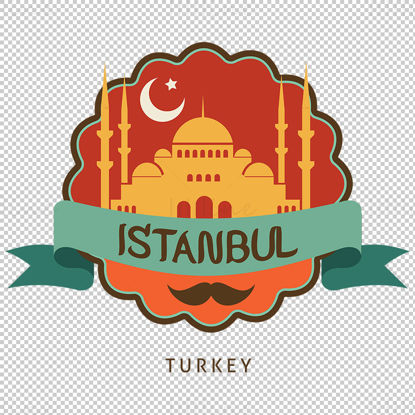 Istanbul iconic elements vector eps png