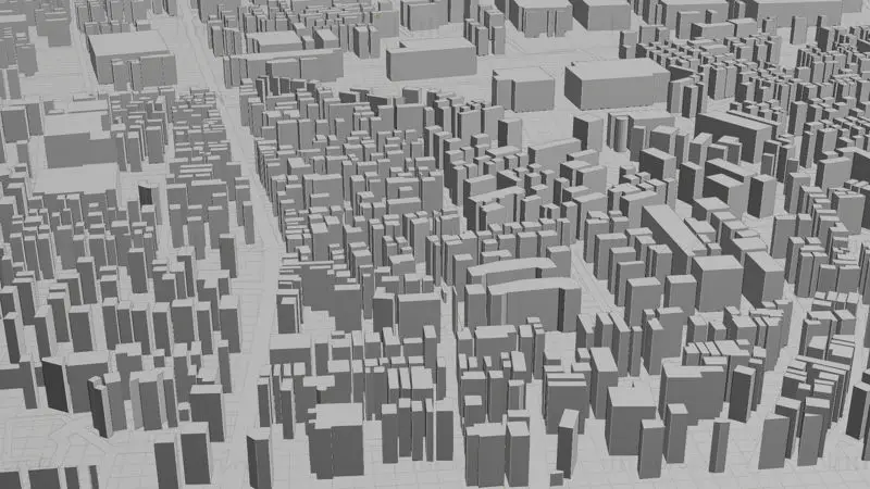 Iwata Japan City map Building 3D Model