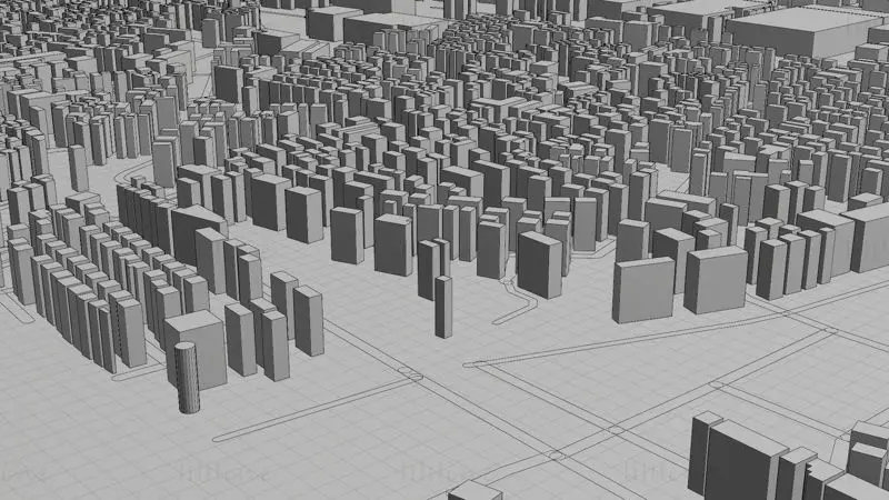 Iwata Japan City map Building 3D Model