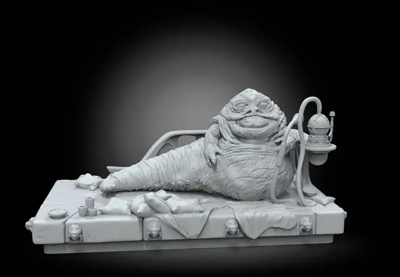 Jabba e Throne 3D Print Modelo STL