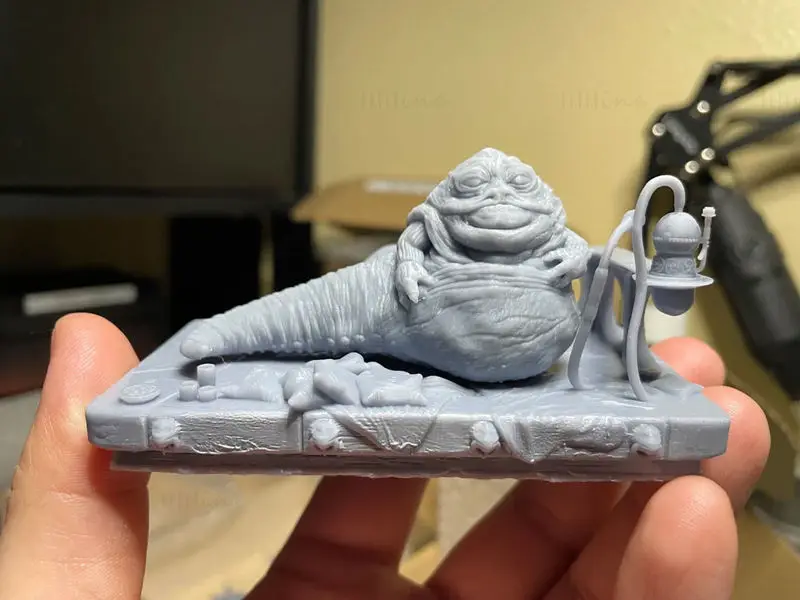 Jabba e Throne 3D Print Modelo STL