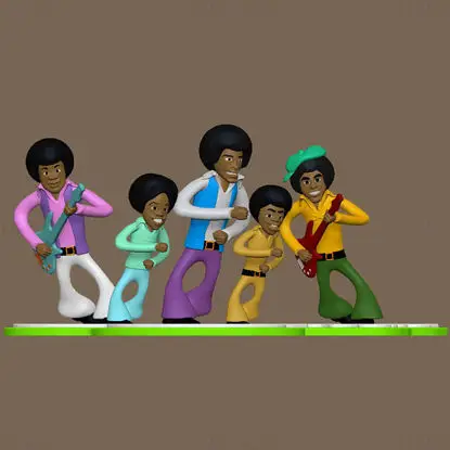 Jackson Five / Het Jackson 5 3D-printmodel STL