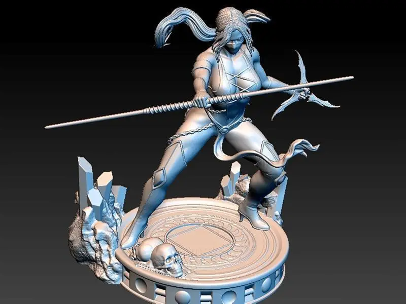 File STL per la stampa 3D di Jade (Mortal Kombat), combattente preferito dai fan pronto per la stampa