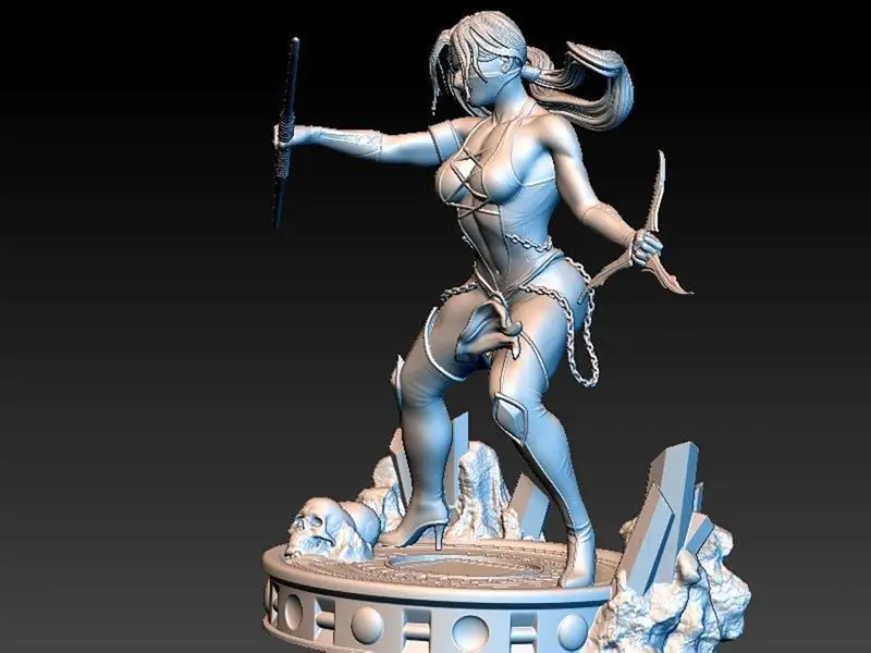File STL per la stampa 3D di Jade (Mortal Kombat), combattente preferito dai fan pronto per la stampa