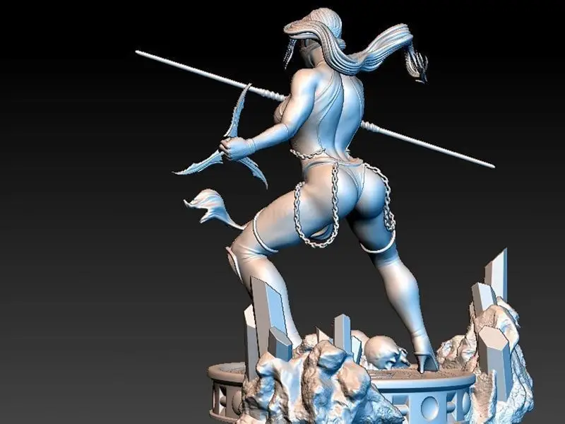 File STL per la stampa 3D di Jade (Mortal Kombat), combattente preferito dai fan pronto per la stampa
