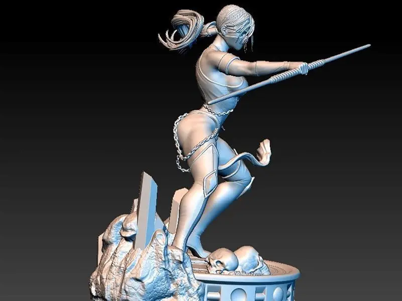 File STL per la stampa 3D di Jade (Mortal Kombat), combattente preferito dai fan pronto per la stampa