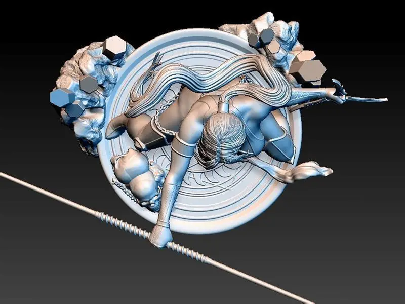 File STL per la stampa 3D di Jade (Mortal Kombat), combattente preferito dai fan pronto per la stampa