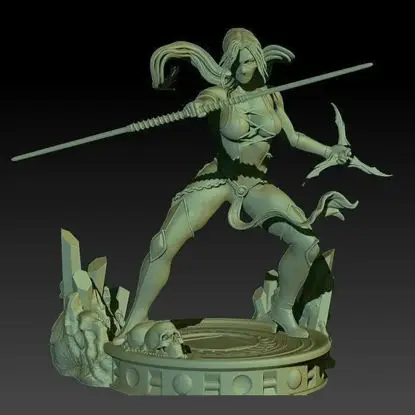 Fichiers STL du modèle d'impression 3D de Jade (Mortal Kombat), combattant préféré des fans, prêt à imprimer
