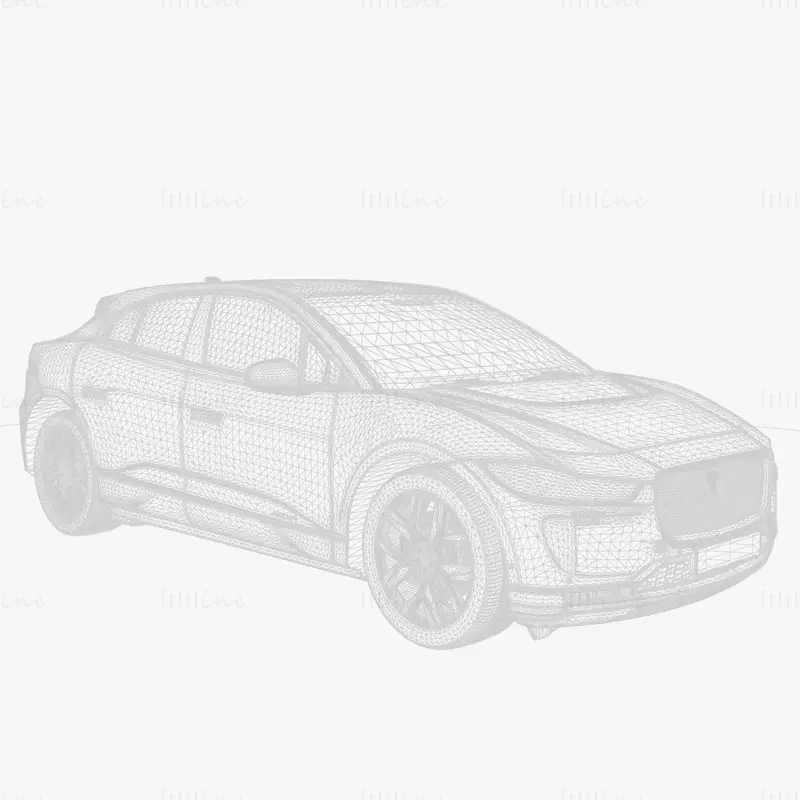 Jaguar i Pace 2021 araba 3D modeli