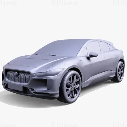 3D модель автомобиля Jaguar i Pace 2022 года выпуска