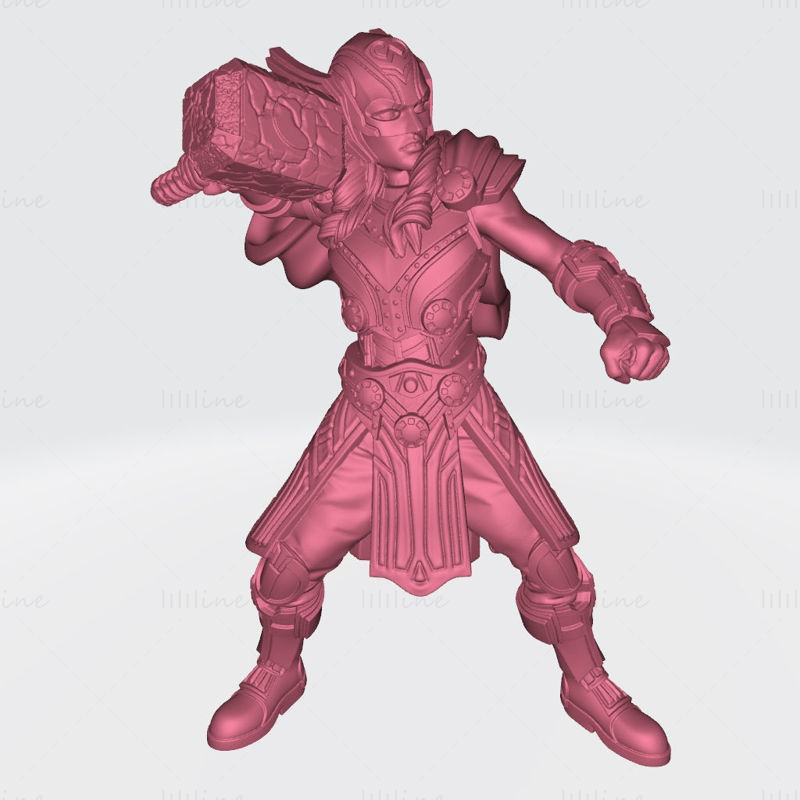 Jane Foster Thor 3D Model Ready to Print STL OBJ FBX