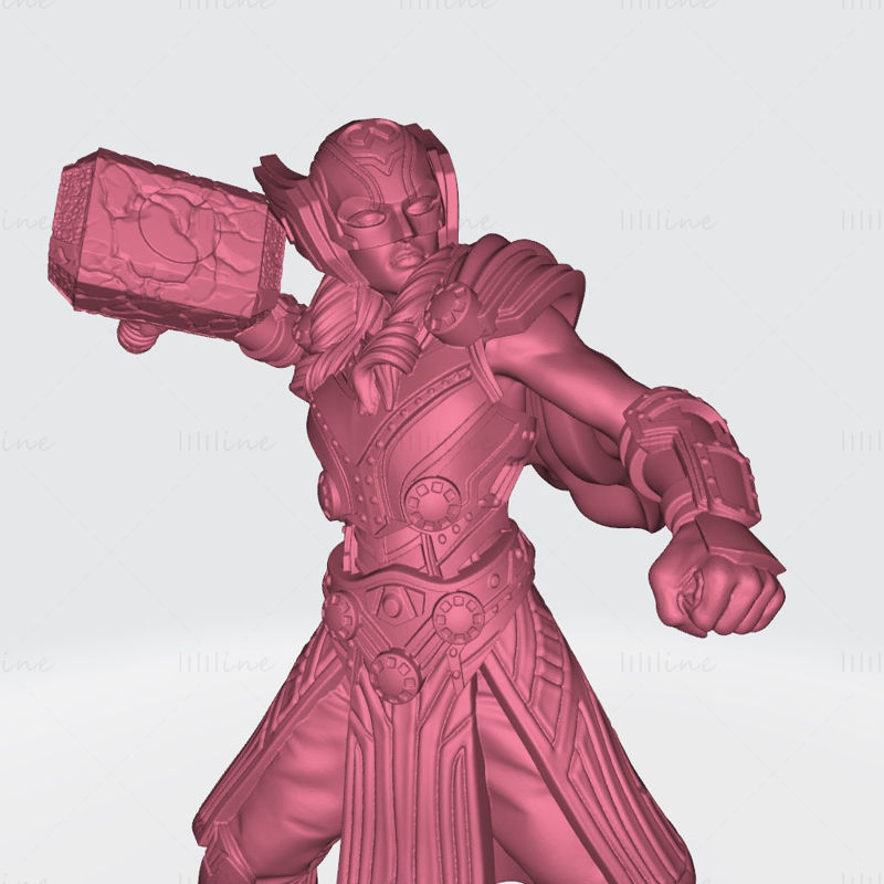 Jane Foster Thor 3D model připravený k tisku STL OBJ FBX