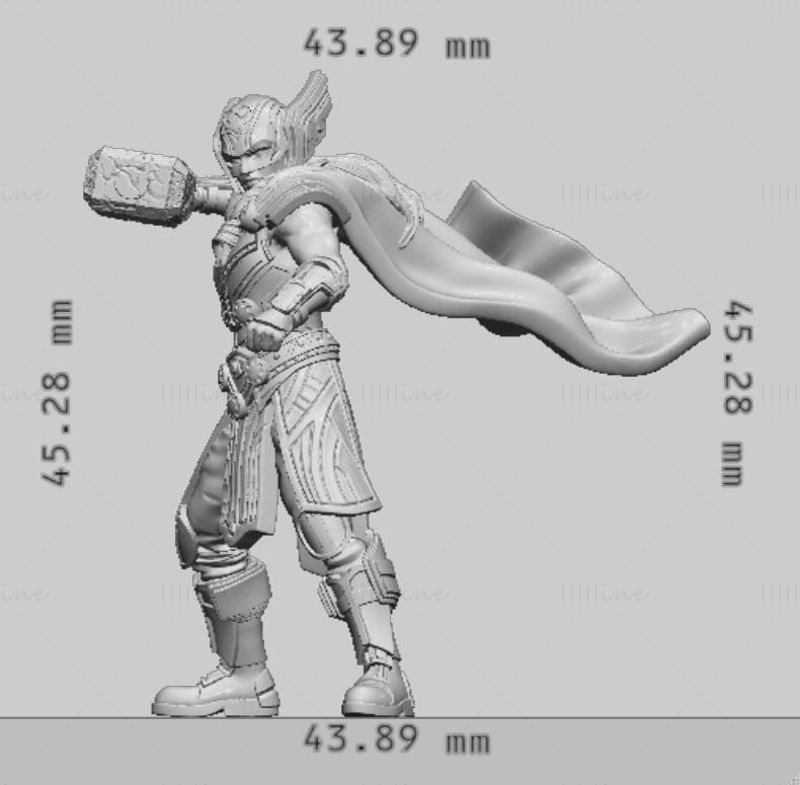 Jane Foster Thor Model 3D gata de imprimat STL OBJ FBX