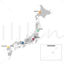 Japan map vector