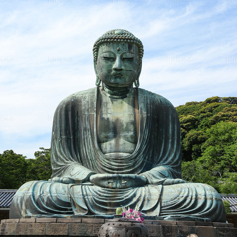 Japan Nara Sakyamuni Buddhist bronze statues photography