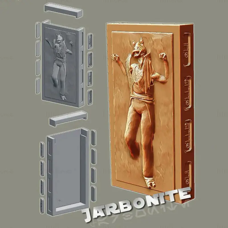 Jar Jar Binks Carbonite Freeze 3D Print Model STL Files