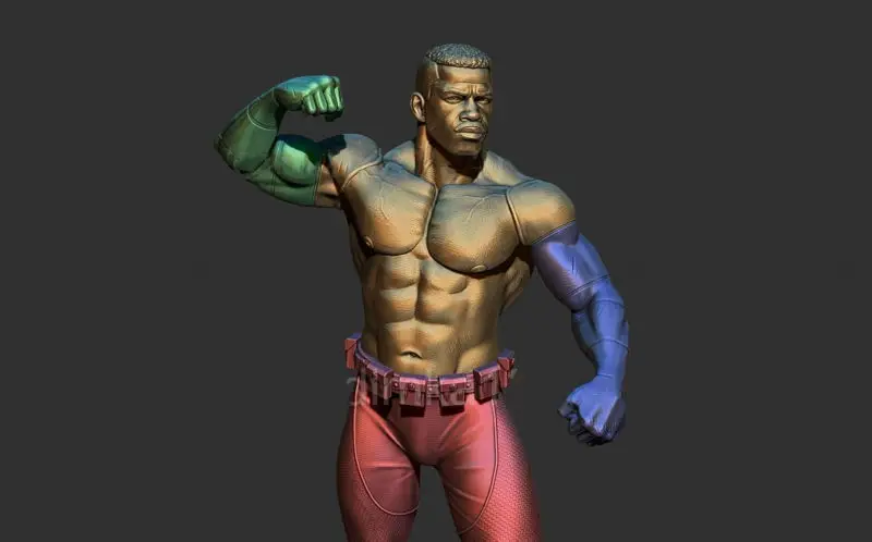 Archivos STL del modelo de impresión 3D de Jax (Mortal Kombat) (190 mm)