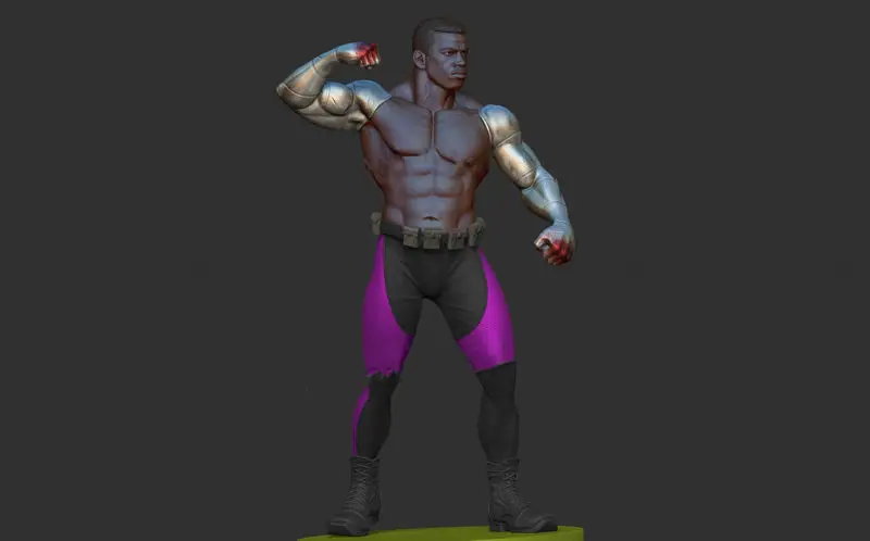Archivos STL del modelo de impresión 3D de Jax (Mortal Kombat) (190 mm)