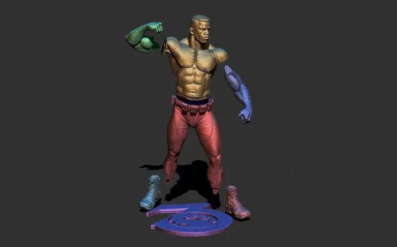 Archivos STL del modelo de impresión 3D de Jax (Mortal Kombat) (190 mm)